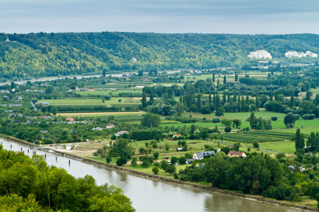 Panorama des Boucles de Seine depuis les hauteurs de Jumièges